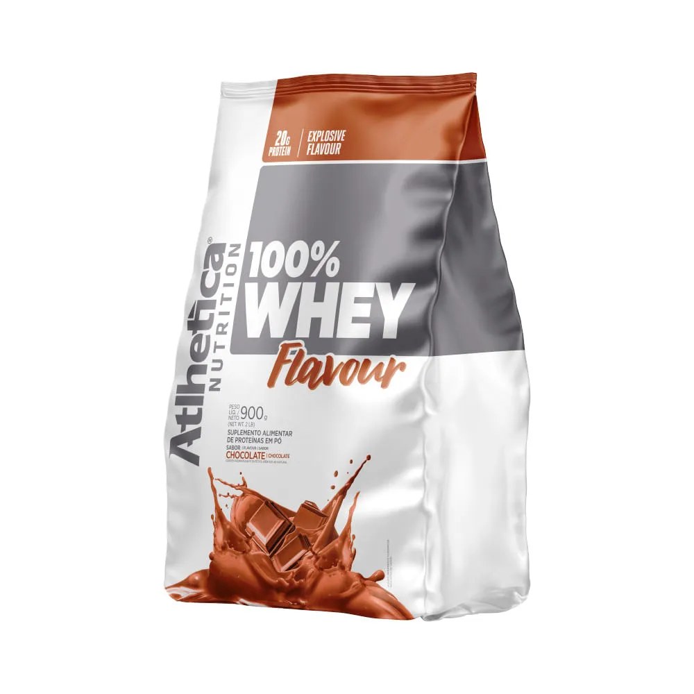 Atlhetica 100% Whey Flavour 900gr Chocolate Refil — foto do produto em fundo branco