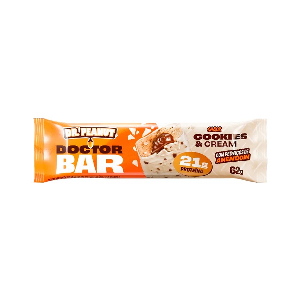 Barra De Proteina Dr.peanut Doctor Bar Cookies E Cream 62gr