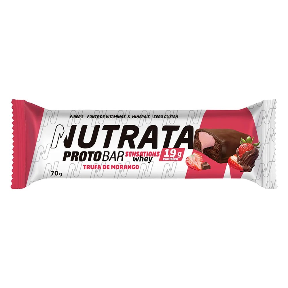Barra De Proteína Nutrata Protobar Sensations Whey 70g — foto do produto em fundo branco