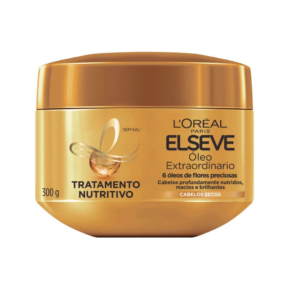 Creme De Tratamento Elseve Óleo Extraordinário Nutrição Intensa 300g — foto do produto em fundo branco