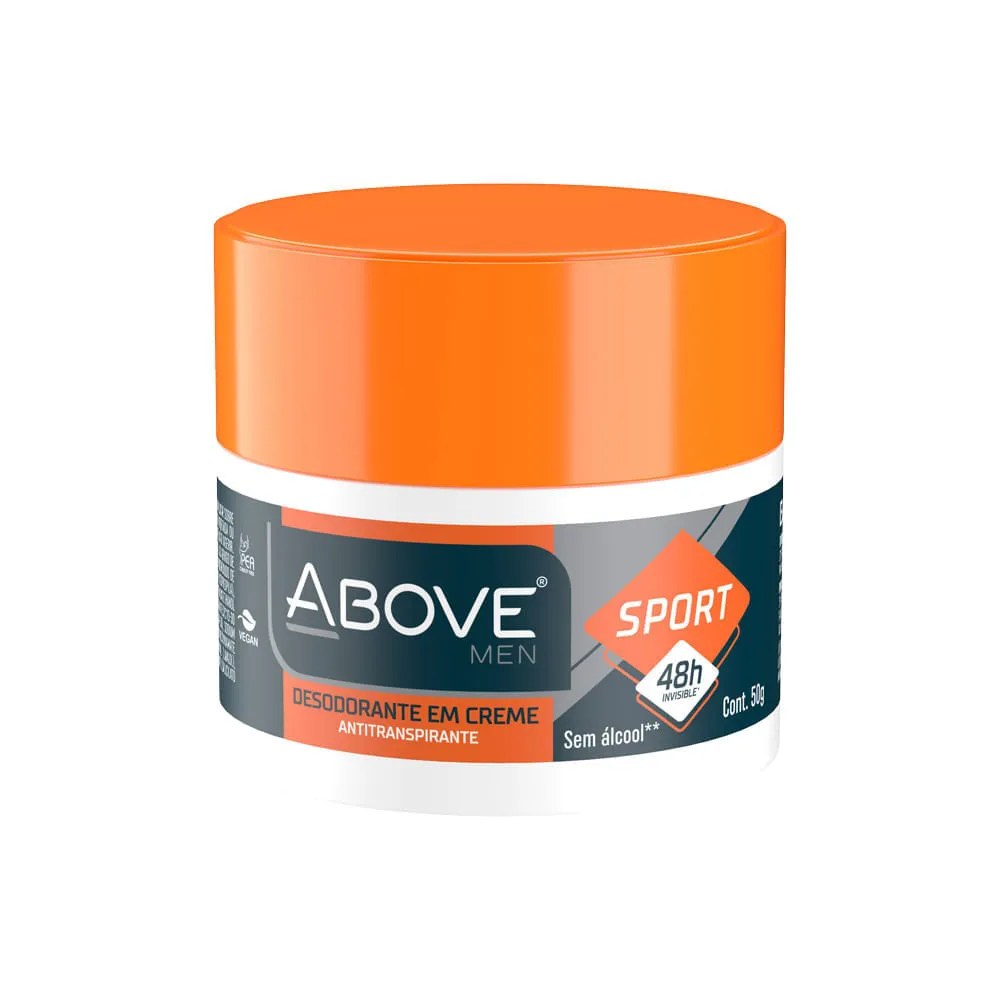 Desodorante Above Masculino Sport 50gr Creme — foto do produto em fundo branco