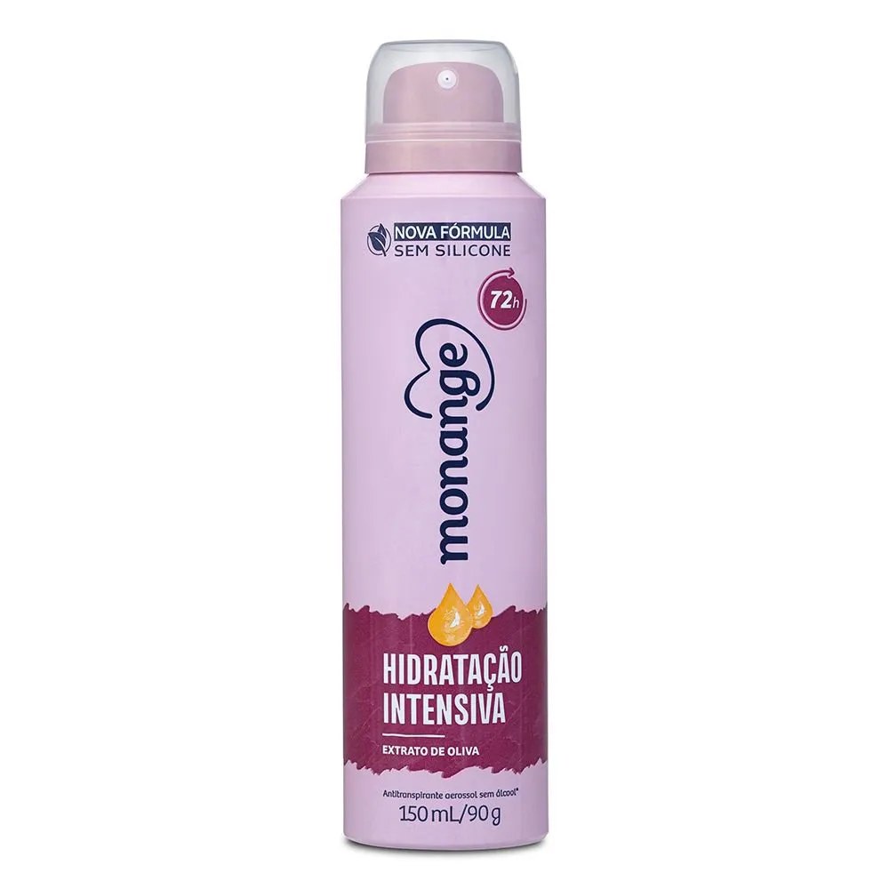 Desodorante Aerossol Monange Hidratação Intensiva 150ml — foto do produto em fundo branco