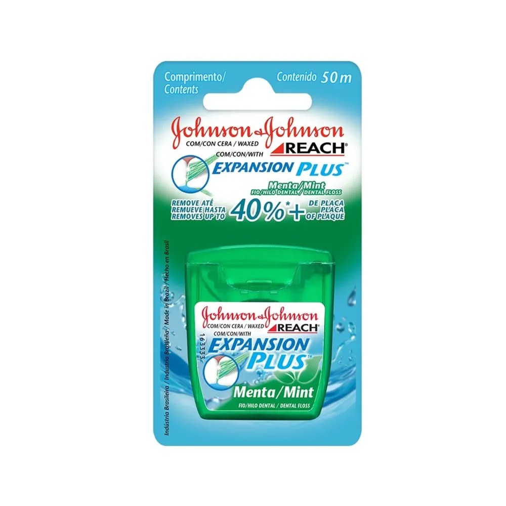 Fio Dental Reach Expansion Plus Menta 50m — foto do produto em fundo branco