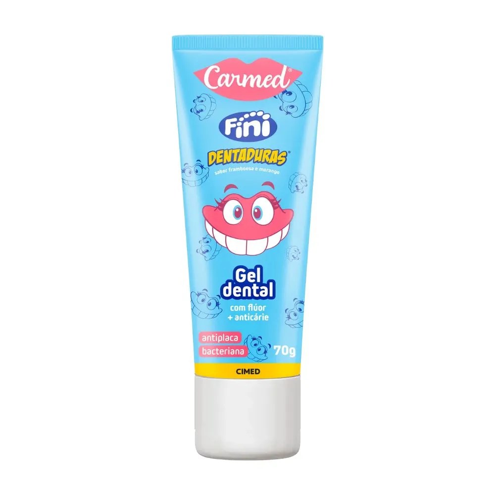 Gel Dental Carmed Fini 70gr Dentaduras — foto do produto em fundo branco
