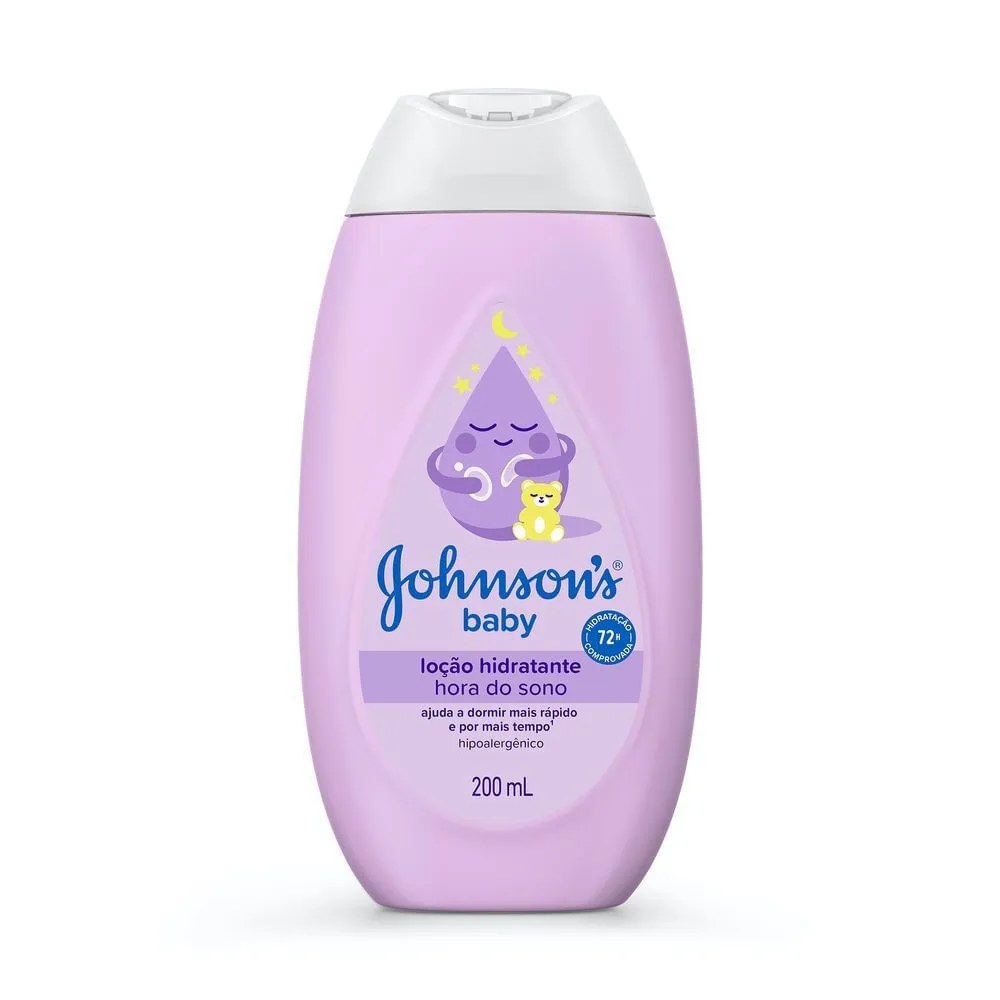 Hidratante Johnson Baby 200ml Locao Hora Do Sono — foto do produto em fundo branco