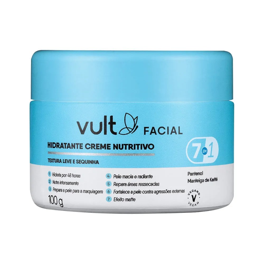 Hidratante Vult Facial 100gr Creme Nutritivo — foto do produto em fundo branco