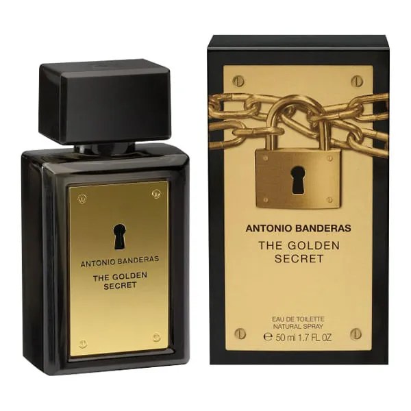 Perfume Antonio Banderas Golden Secret Men 50ml Edt — foto do produto em fundo branco