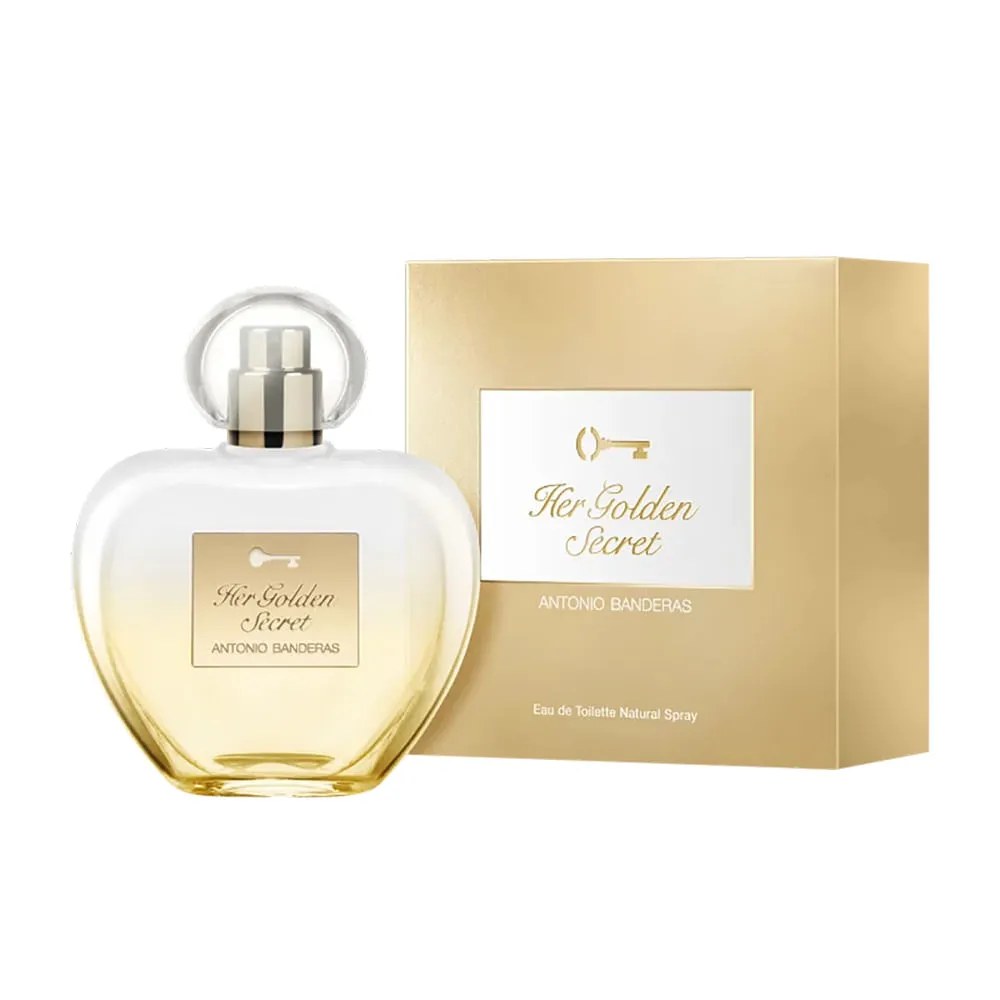 Perfume Antonio Banderas Her Golden Secret 50ml Edt — foto do produto em fundo branco