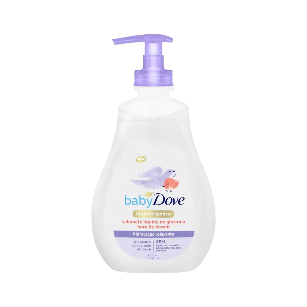 Sabonete Dove Baby Liquido 400ml Hidratacao Relaxante — foto do produto em fundo branco