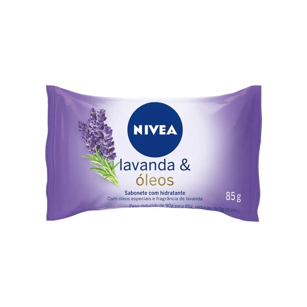 Sabonete Em Barra Nivea Lavanda E Óleos 85g — foto do produto em fundo branco
