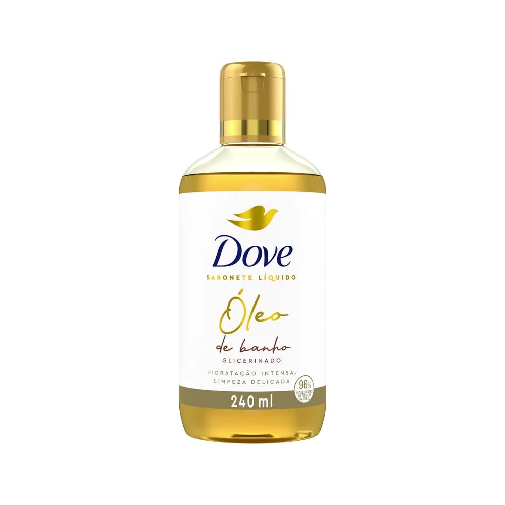 Sabonete Líquido Dove Óleo De Banho Glicerinado 240ml — foto do produto em fundo branco