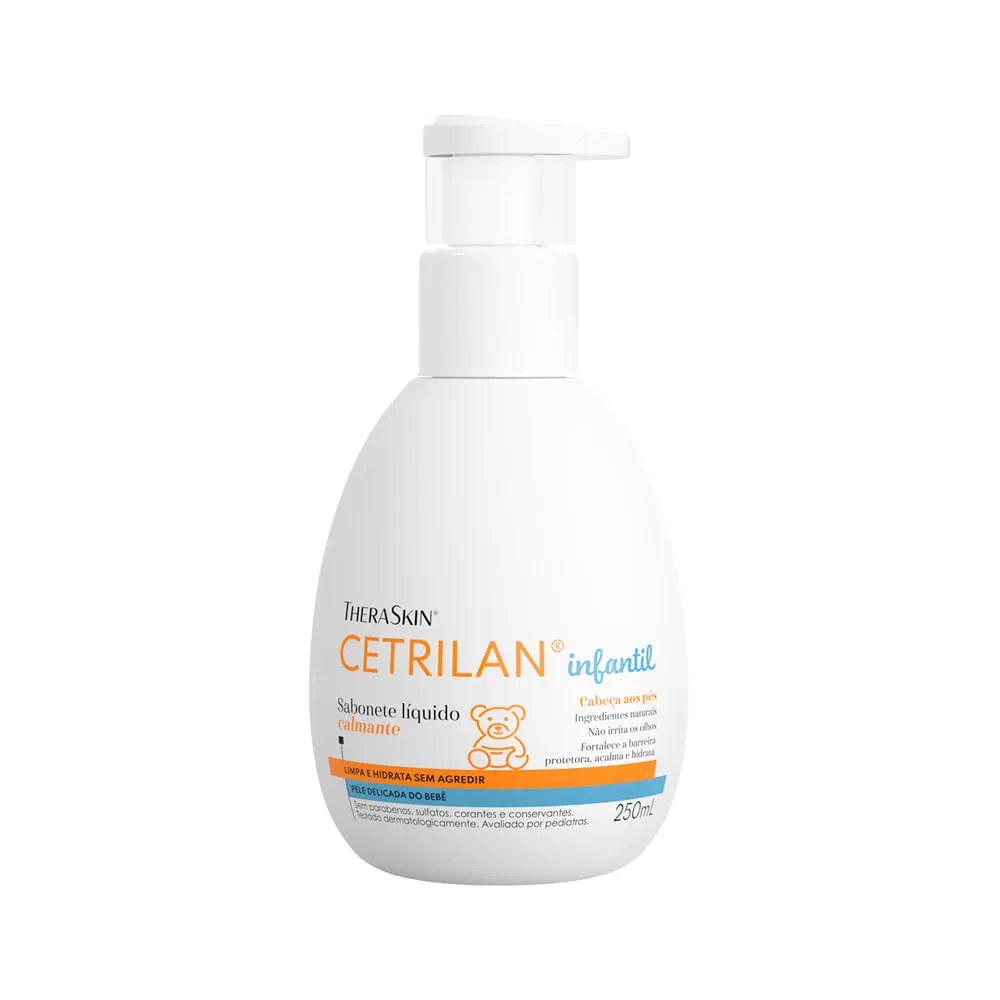 Sabonete Líquido Infantil Cetrilan 250ml — foto do produto em fundo branco