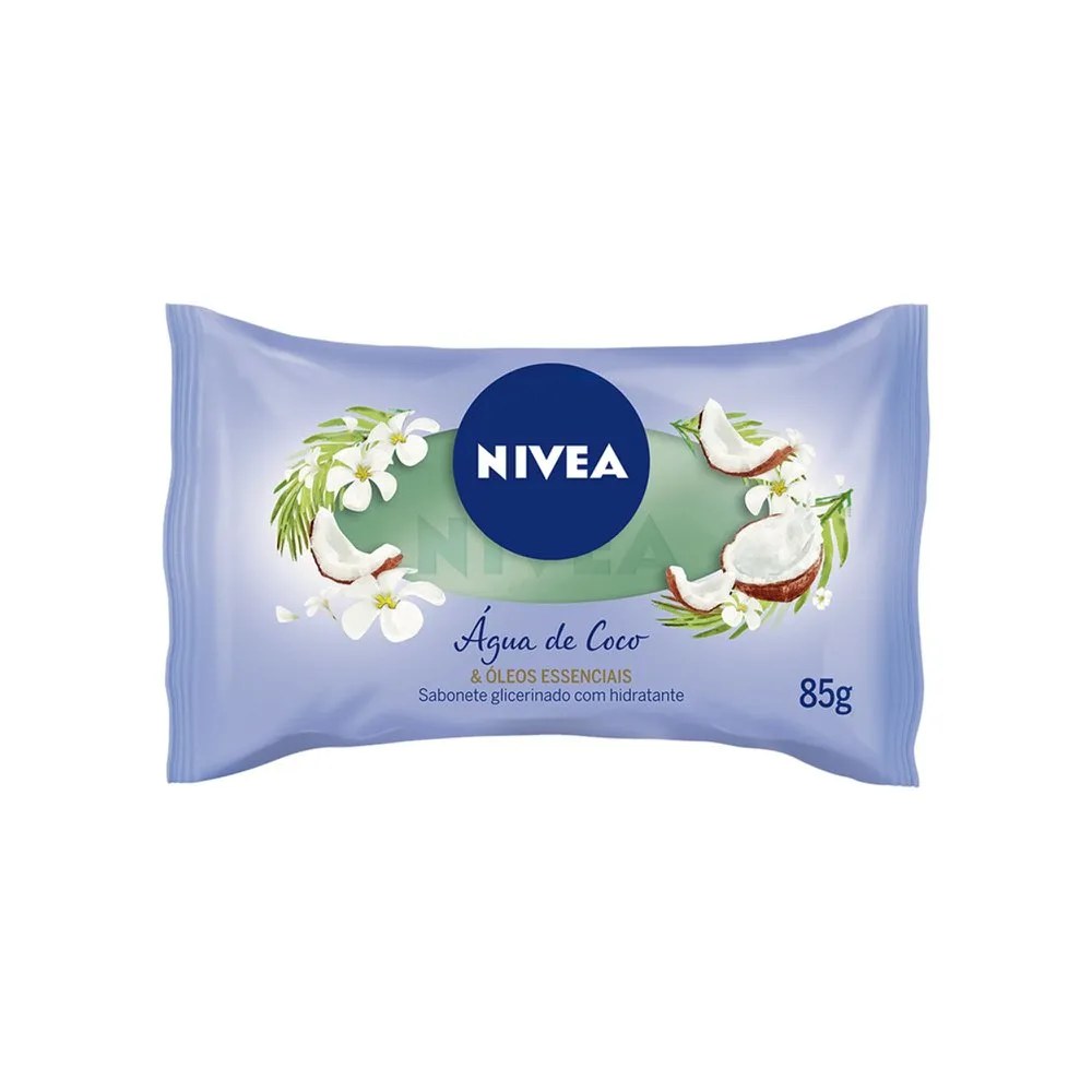 Sabonete Nivea Barra 85gr Agua De Coco — foto do produto em fundo branco
