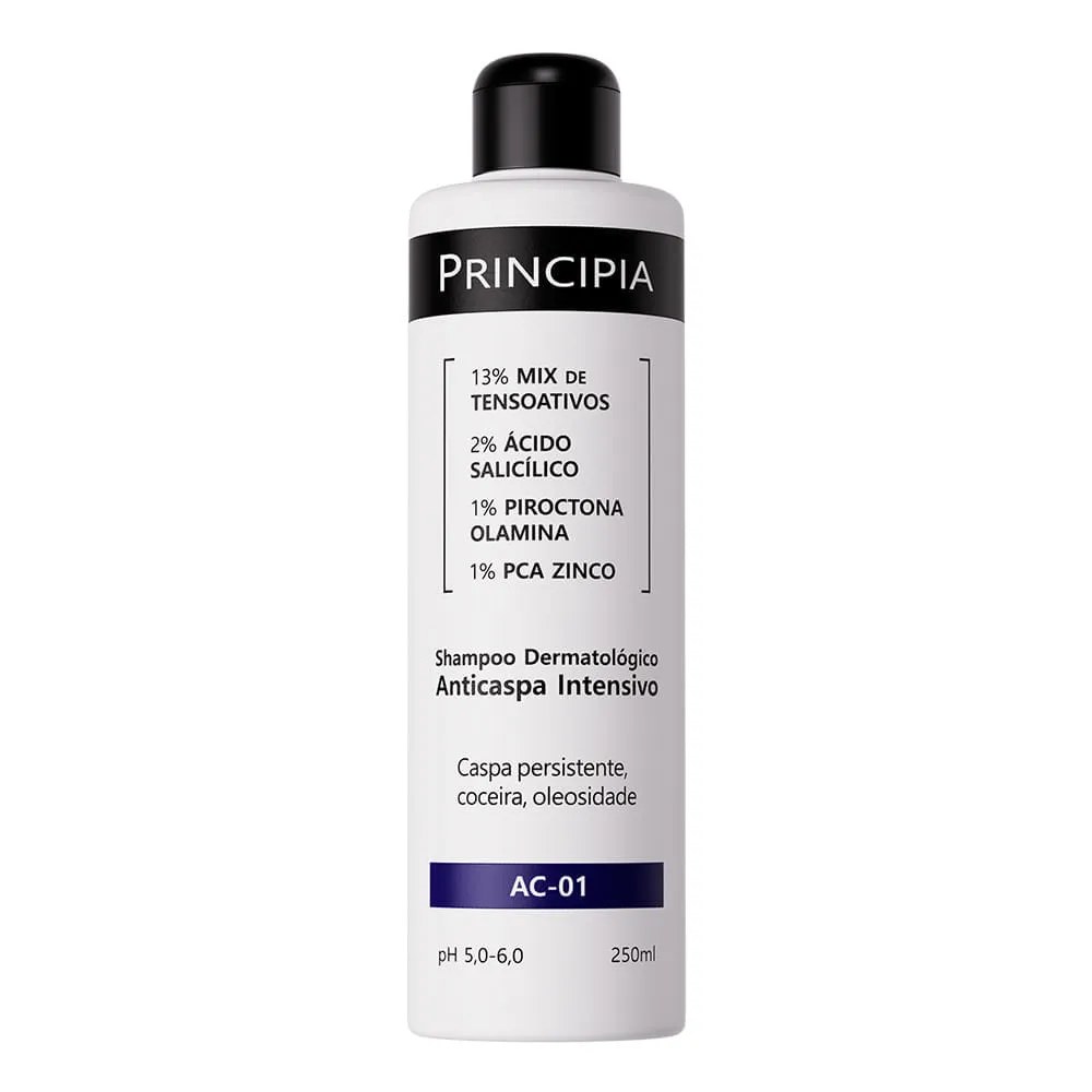 Shampoo Dermatologico Anticaspa Intensivo Principia Ac-01 250ml — foto do produto em fundo branco