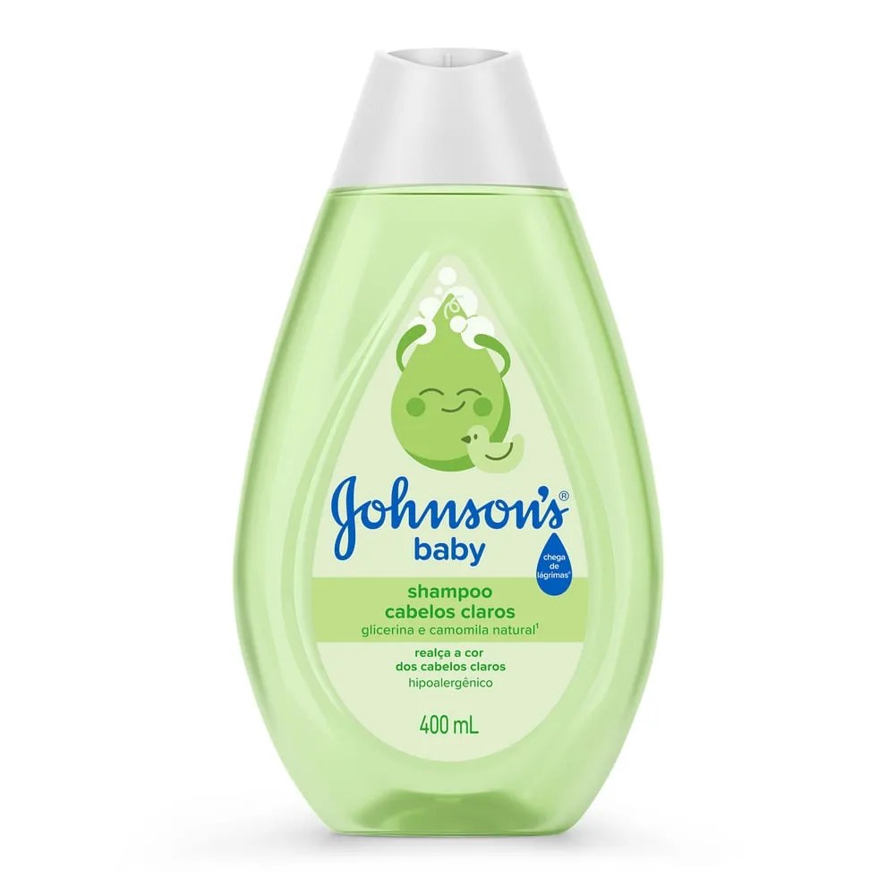 Shampoo Johnsons Baby Cabelos Claros 400ml — foto do produto em fundo branco
