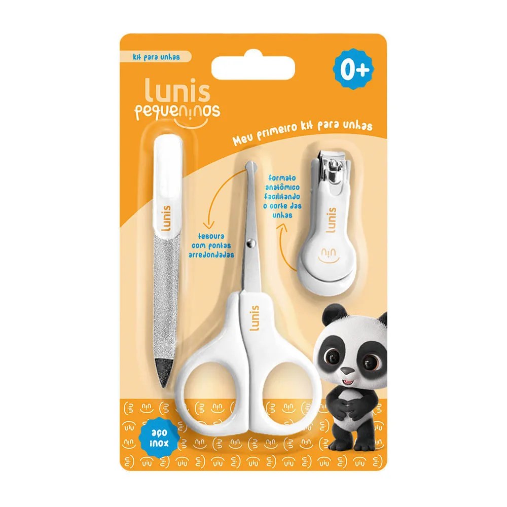 Tesoura+cortador+lixa Lunis Pequeninos Com 3