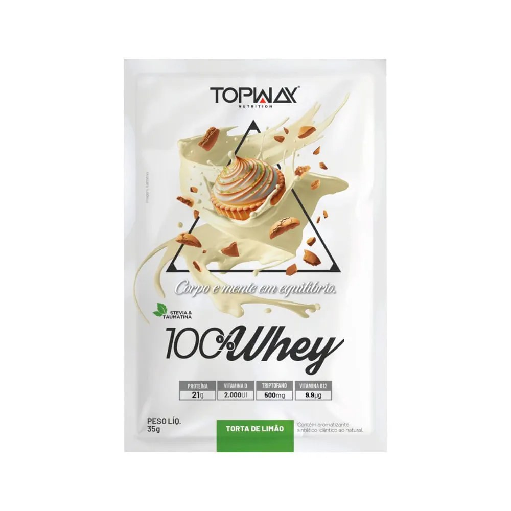 Topway 100% Whey 35gr Torta De Limao — foto do produto em fundo branco