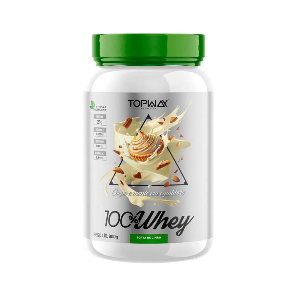 Topway 100% Whey 900gr Torta Limao — foto do produto em fundo branco
