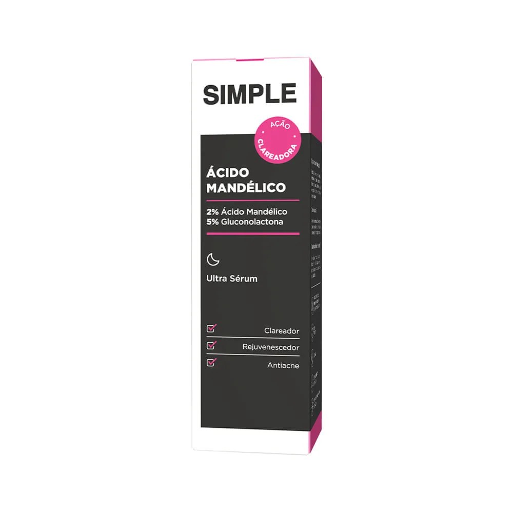 Ultra Serum Simple Acido Mandelico 30ml — foto do produto em fundo branco