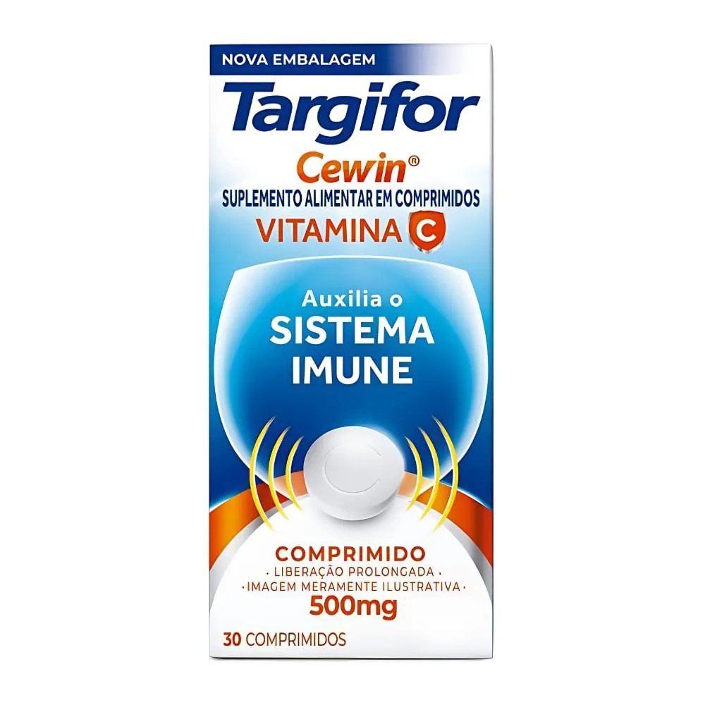 Vitamina C 500mg Targifor Cewin 30 Comprimidos — foto do produto em fundo branco