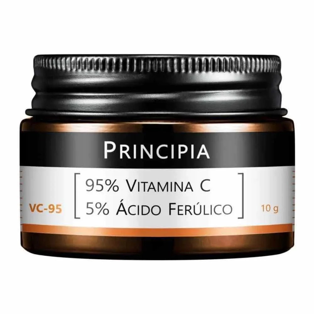 Vitamina C Em Pó Pura Principia Vc-95 10g — foto do produto em fundo branco